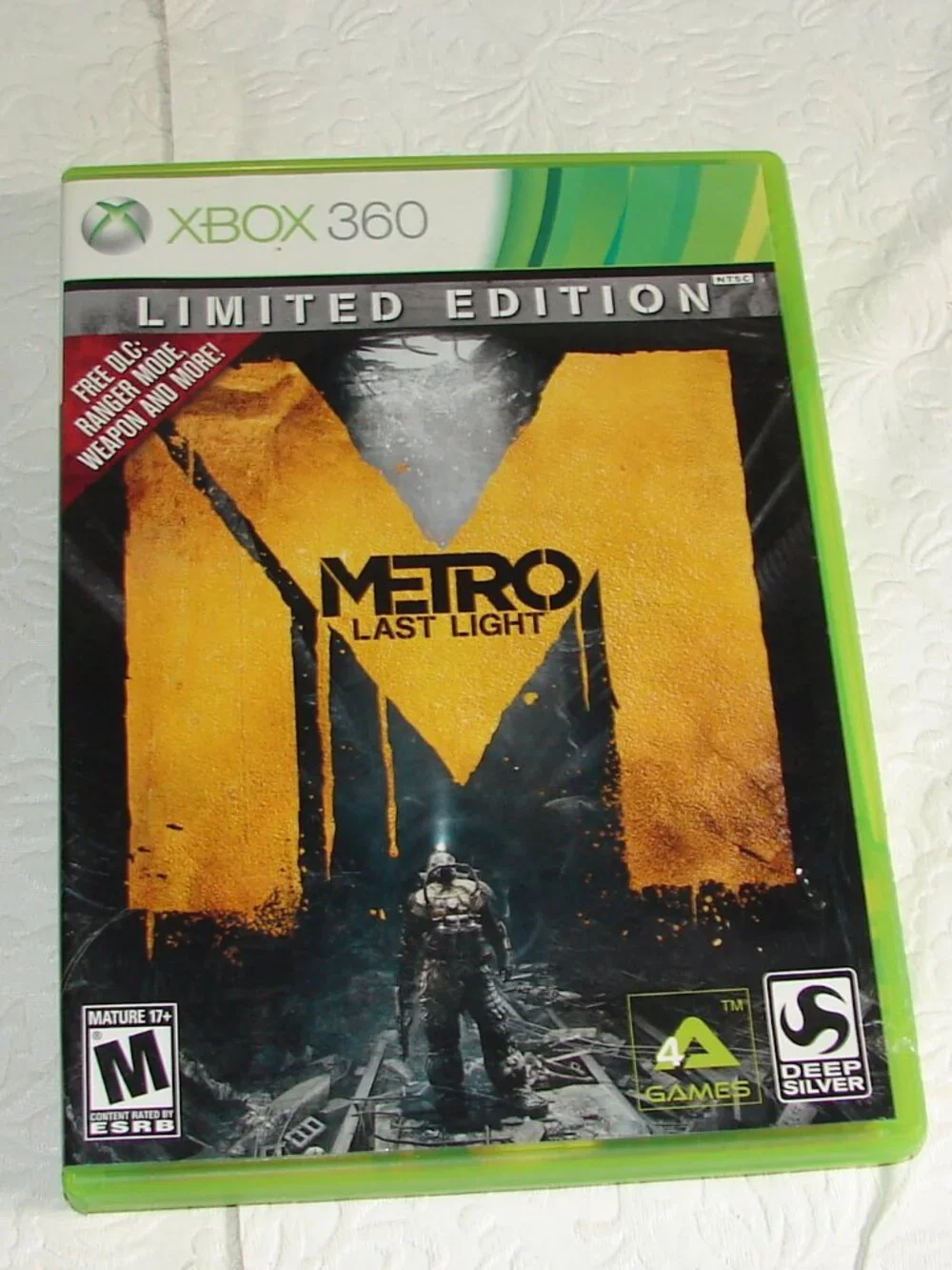 Xbox 360 Game: METRO LAST LIGHT, Lim. Ed., Orig. Case + Manual